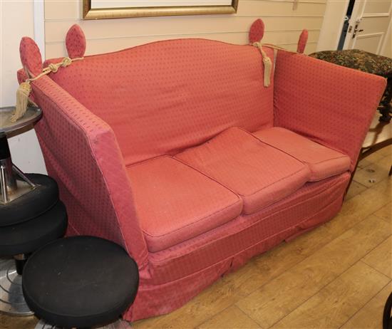 A three-seater Knole settee W.200cm